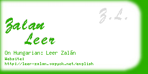 zalan leer business card
